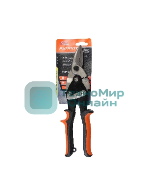 Ножницы по металлу PATRIOT ASP-250R, правый рез, CRV, двухкомпонентные рукоятки, 250мм