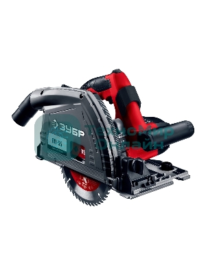 Пила погружная Зубр с шиной, 90-55 мм, диск 165 мм, 1200 Вт, ПП-55Н