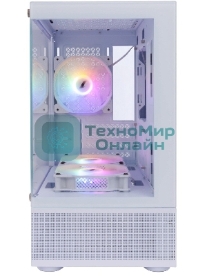 Компьютерный корпус 1STPLAYER MIKU Mi2-A белый, mATX, 3x120мм LED fans