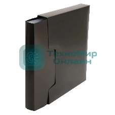 Папка с 100 прозрачными вкладками Бюрократ DeLuxe DLVBOX100BLCK A4, пластик, 0.7мм, черный в коробе