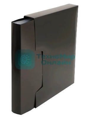 Папка с 100 прозрачными вкладками Бюрократ DeLuxe DLVBOX100BLCK A4, пластик, 0.7мм, черный в коробе