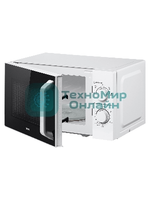 Микроволновая печь BBK 20MWS-761M/W белый, 20 л, 700 Вт, переключатели - поворотный механизм