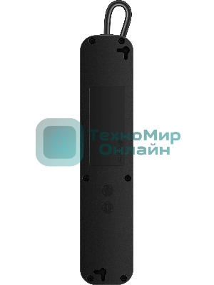 Удлинитель Defender M550 черный, 5 м, EURO, 5 розеток, 2200 Вт