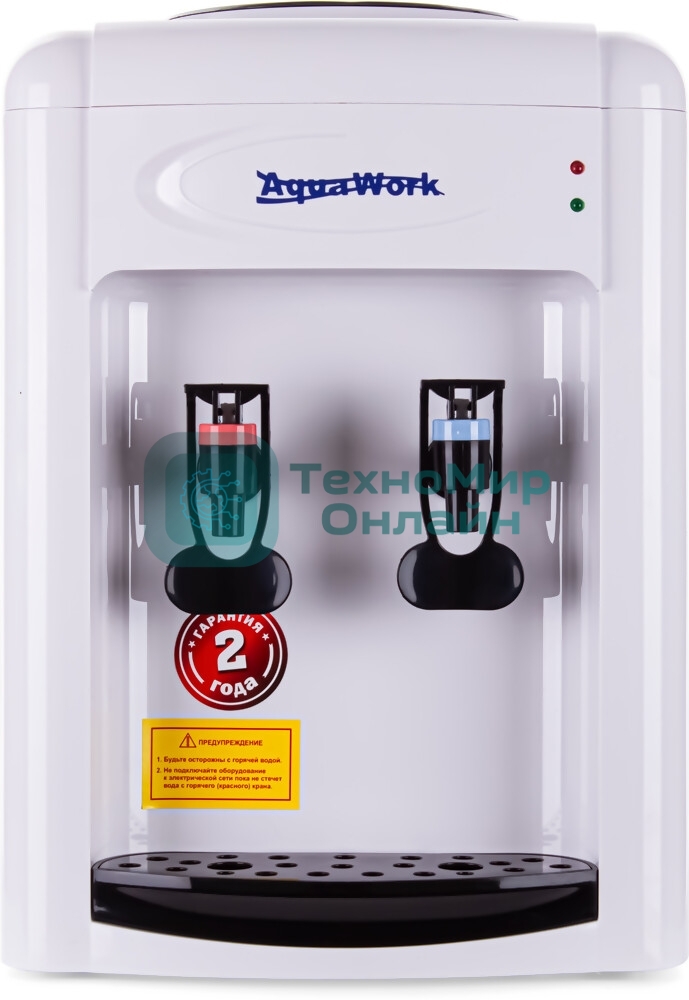 Кулер для воды Aqua Work 0.7-TKR, верхняя загрузка, нагрев 97 °С, без охлаждения, белый/черный