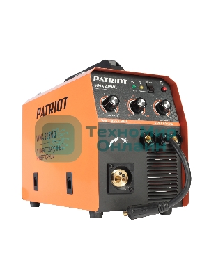 Полуавтомат сварочный инверторный PATRIOT WMA 205MQ MIG/MAG/MMA, полуавтоматическая сварка в среде газа (MIG/MAG) стальной и флюсовой проволокой 0.6/0.8 мм, сварка электродом (MMA) до 4мм, сварочный ток в режиме MIG: 40-200А; сварочный ток в режиме MMA: 40-200А; ПВ при макс. токе: 60%