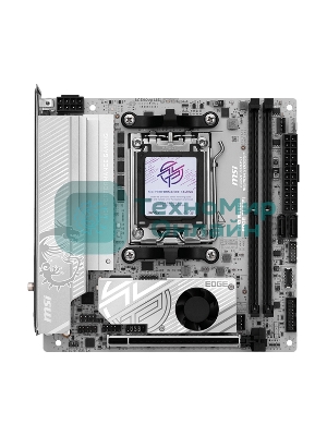 Материнская плата MSI MPG B850I EDGE TI WIFI, AM5, AMD B850, 2xDDR5, 2xSATA, 2xM.2, 1xPCIe 5.0 x16, 1xHDMI, 1x5Gb LAN, Wi-Fi 7, Bluetooth 5.4, 1xUSB-C 20Gbps, 3xUSB-A 10Gbps, 2xUSB-A 5Gbps, 2x3.5 мм, 7.1, Mini-ITX