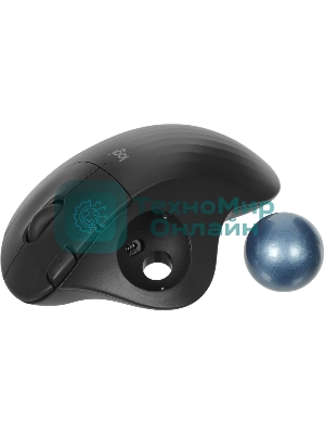 Трекбол Logitech M575S черный оптическая 2000dpi беспров. BT/Radio USB2.0 (910-007035)