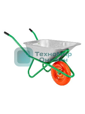 Тачка садово-строительная Palisad с PU колесом, грузоподъемность 180 кг, объем 120 л