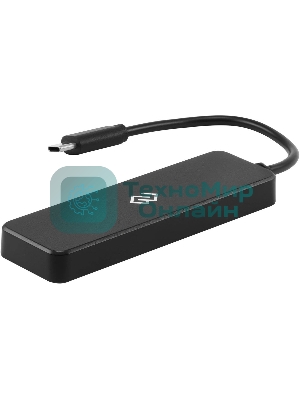 USB-разветвитель Digma DHUB-4USB-C-2.0, USB-C, USB 2.0 4порта, USB