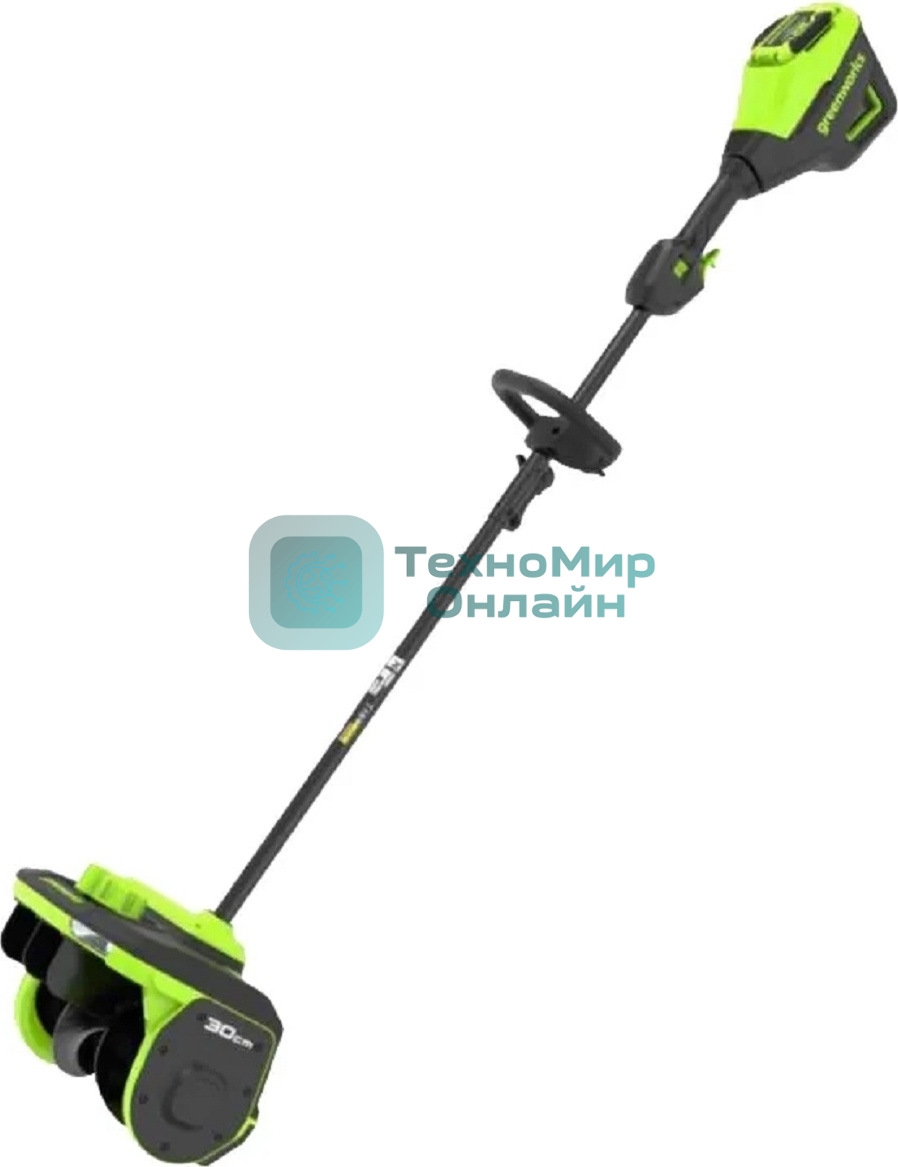Снегоуборщик аккумуляторный Greenworks GD60SS2 60V, 30 см, с регулируемым направлением выброса, бесщеточный, c 1хАКБ 5Ач и ЗУ 2603207UG