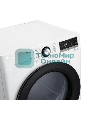 Сушильная машина LG DC90V3V6W белый, 9 кг, сушка - тепловой насос, программ - 14, 60 x 85 x 66 см