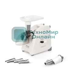 Мясорубка электрическая Аксион М35.04 белый, 1500 Вт, 1.7 кг/мин, реверс, защита от перегрузки, насадки - 4