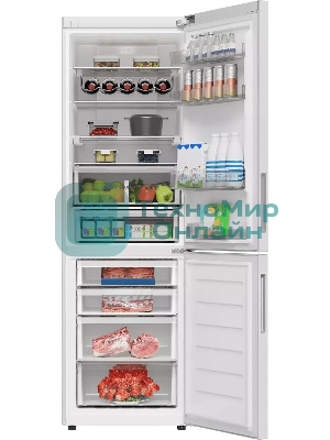 Холодильник Haier C4F637CWRGU1 белый двухкамерный 235/115л морозилка снизу, No Frost