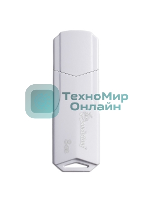 Флешка USB SmartBuy CLUE white (SB8GbCLU-W), 8Gb, USB 2.0, R/W 30/15, белый