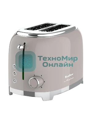Тостер Tesler TT-260, серый, 815 Вт, 2 слота