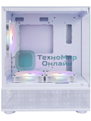 Компьютерный корпус 1STPLAYER MIKU Mi2-A белый, mATX, 3x120мм LED fans