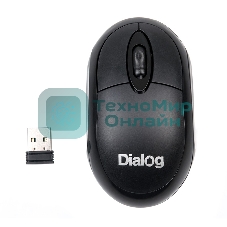 Мышь беспроводная Dialog Comfort MROC-10U черный, 1200 dpi, радиоканал, USB, кнопки - 3