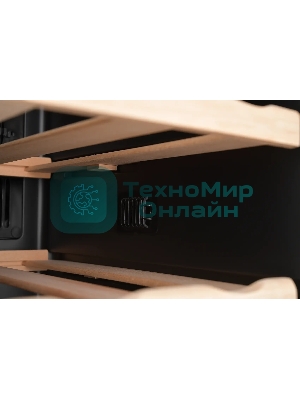 Винный шкаф ZÜGEL ZTWF181DB черный, 49 л, 2 отсека, 18 бут.