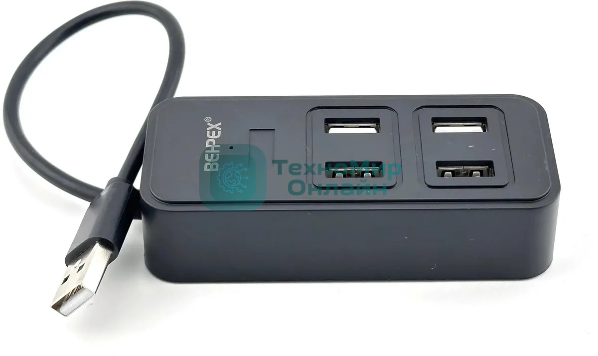 Разветвитель USB 2.0 BPH-1901T 4порт. черный