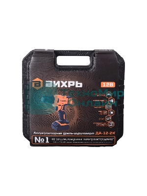 Дрель-шуруповерт Вихрь ДА-12-2к, 12 В, 2 Ач, 30 Нм, щеточный