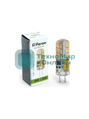 Лампа светодиодная Feron LB-422 3W 12V G4 4000K