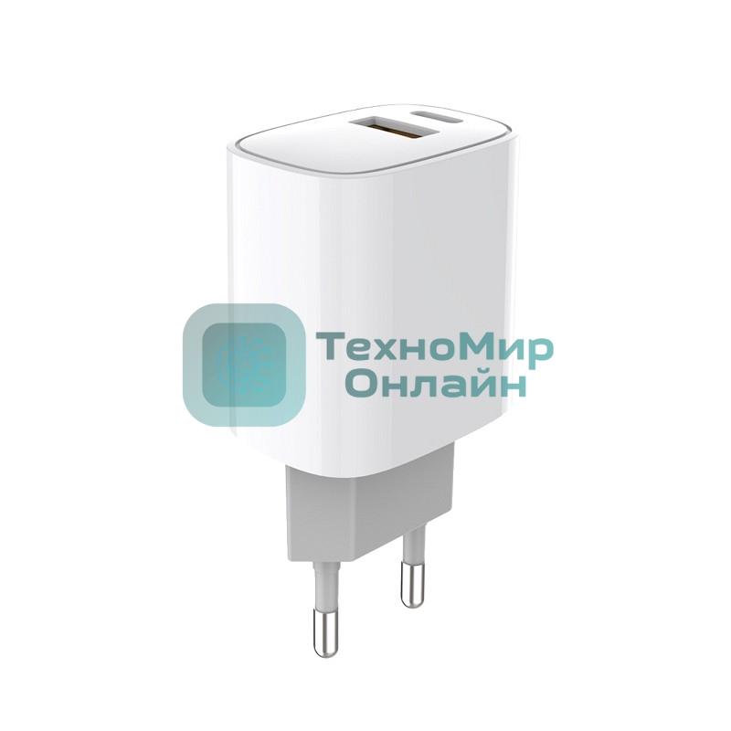 Сетевое зарядное устройство Rexant с двумя портами USB-A + USB-C, 20 Вт