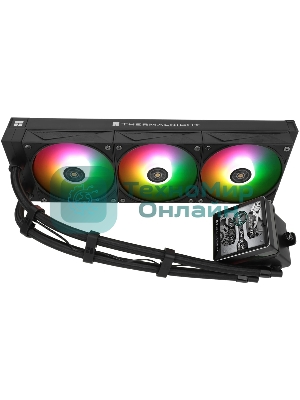 Водяное охлаждение для процессора Thermalright Grand Vision 360 (360mm, LED, Black, ARGB/Fans: 3x120mm, 80.45CFM, 29.4dBA, 2150RPM/Pump height 72.5mm, 6400RPM, Rad thickness 27mm/S: 1700, 1200, 1851, 115X, 2011, 2066, AM5, AM4)