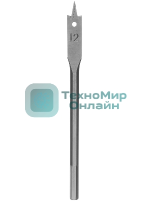 Сверло по дереву Сибртех перовое, 12 мм