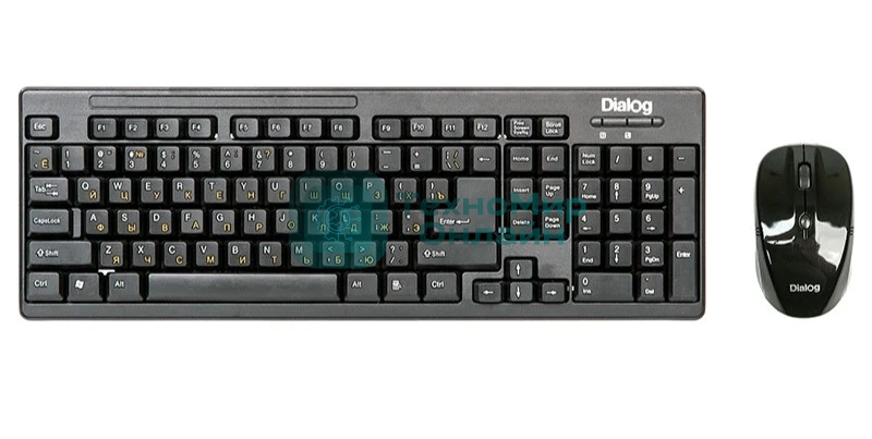 Комплект клавиатура+мышь Dialog KMROP-4010U беспроводной, USB, 1600 DPI, чёрный