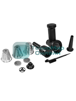 Мясорубка электрическая Bosch MFWS440B черный, 1900 Вт, 2.5 кг/мин, реверс, защита от перегрузки, насадки - 7