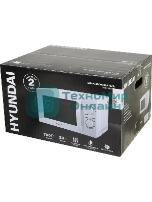 Микроволновая печь Hyundai HYM-M2059 белый, 20 л, 700 Вт, переключатели - поворотный механизм