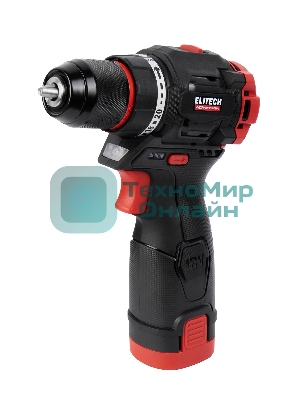 Дрель-шуруповерт Elitech CD 16L2, 16 В, 2 Ач, 55 Нм, бесщеточный