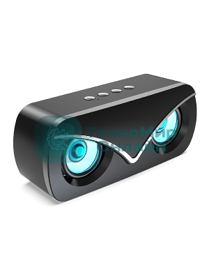 Колонка беспроводная QUMO Hawk BT5.0 10Вт FM MicroSD USB AUX подсветка 1500мА-ч