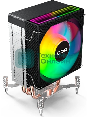 Кулер для процессора CBR CBR-CC-3160-RGB-PWM Al+Cu, 3 heat pipes, Socket 775/1366/1155/1156/1150/1151/1200/1700/AM2/АМ2+/АМ3/AM3+/FM1/FM2/AM4/AM5, TDP 160W, 90mm Fan, 2600RPM, HB, RGB, PWM, 32db