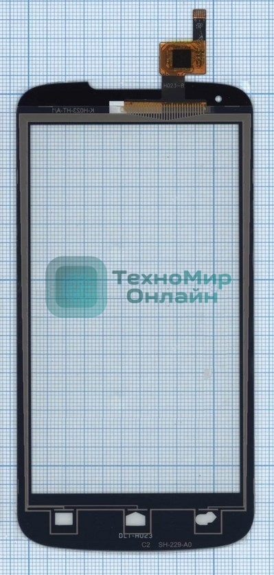 Сенсорное стекло (тачскрин) для Huawei Ascend Y520 (D2Y520-U22), черное