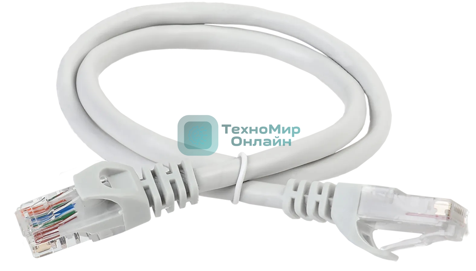 Коммутационный шнур ITK (патч-корд), cat.5e UTP, LSZH, 1м, серый