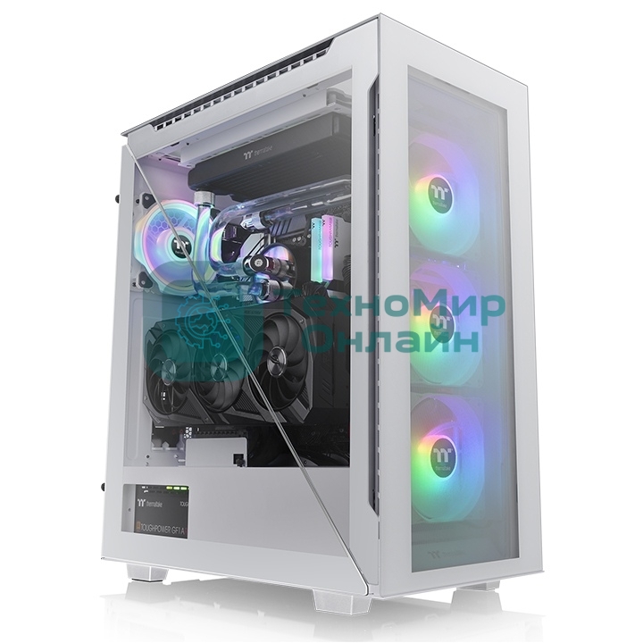 Компьютерный корпус Thermaltake Divider 500 TG Snow ARGb CA-1T4-00M6WN-01 White/Win/SPCC/Tempered Glass*4/120мм ARGb Fan*3/120мм Standard Fan*1 (527897)
