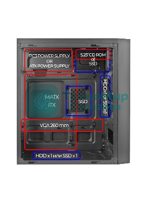Компьютерный корпус Ginzzu B410 mATX