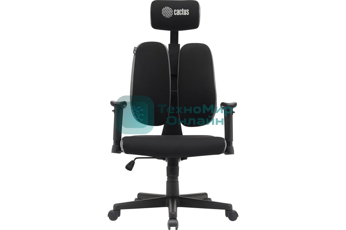 Кресло Cactus CS-CHR-MC03-BKGY черный, сетка