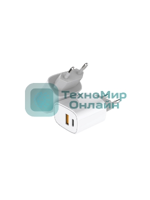 Сетевое зарядное устройство Rexant с двумя портами USB-A + USB-C, 20 Вт