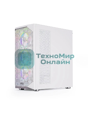 Компьютерный корпус ABR Quantum белый (1хUSB Type-C, 2хUSB 2.0, HD Audio, 4xRGb Fan, ATX, E-ATX)