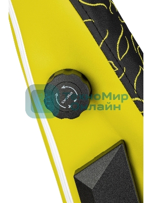 Кресло Knight Craft Dragon желтый, экокожа, 120 кг, механизм качания