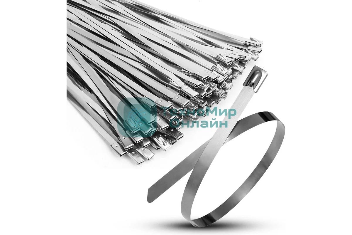 Хомут кабельный TOKOV ELECTRIC 4.6х200 сталь AISI 304 (уп. 100 шт)