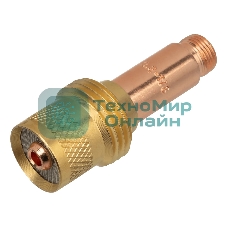 Держатель цанги Denzel с газовой линзой для электрода 2,4 мм, 2 шт