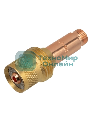 Держатель цанги Denzel с газовой линзой для электрода 2,4 мм, 2 шт