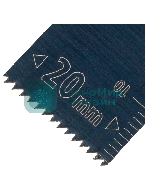 Насадка для МФИ Denzel режущая пазовая прямая, HCS, по дереву, 20 х 1,4 мм, мелкий зуб