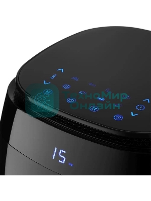 Аэрогриль Kitfort КТ-2202 черный, 1500 Вт, 3.2 л, механическое управление, 8 программ