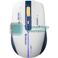 Мышь беспроводная Defender Dila MM-282 белый/синий, 1800 dpi, радиоканал, USB, кнопки - 6