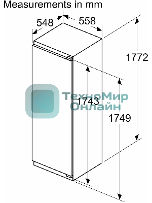 Холодильник Bosch KIL82VFE0 1-нокамерн. белый