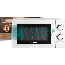 Микроволновая печь Starwind SMW3820 белый, 20 л, 700 Вт, переключатели - поворотный механизм